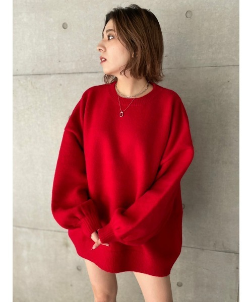 ENVYM（アンビー）の「カラールーズニットＰＯ（Tシャツ/カットソー・レディース・レッド/ホワイト/ブラック/ブルー・FREE）」の14枚目の写真