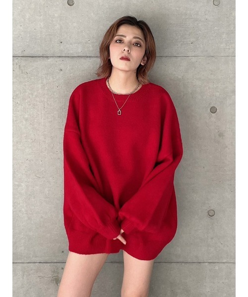 ENVYM（アンビー）の「カラールーズニットＰＯ（Tシャツ/カットソー・レディース・レッド/ホワイト/ブラック/ブルー・FREE）」の16枚目の写真