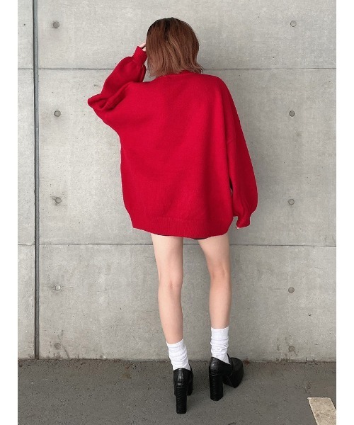 ENVYM（アンビー）の「カラールーズニットＰＯ（Tシャツ/カットソー・レディース・レッド/ホワイト/ブラック/ブルー・FREE）」の20枚目の写真