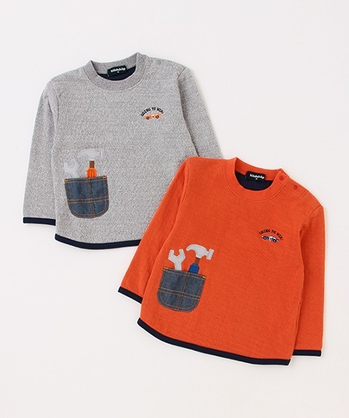 kladskap(クレードスコープ)の「工具接結長袖Tシャツ(Tシャツ/カットソー・キッズ・オレンジ/オフホワイト・110cm/90cm/120cm/130cm/100cm/80cm)」の11枚目の写真