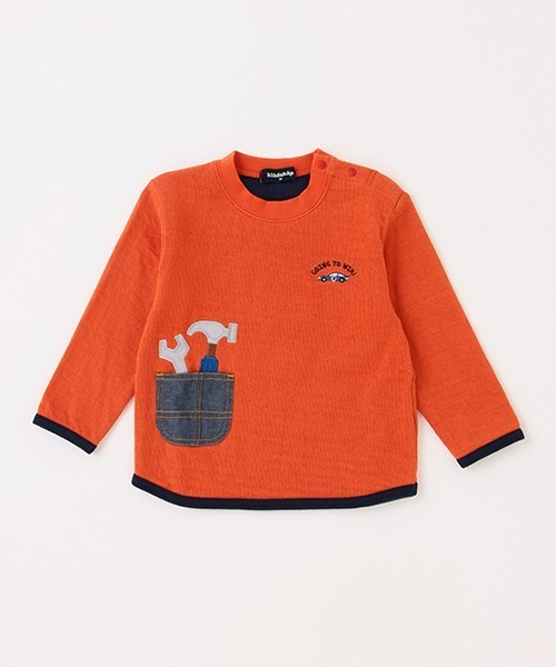 kladskap(クレードスコープ)の「工具接結長袖Tシャツ(Tシャツ/カットソー・キッズ・オレンジ/オフホワイト・110cm/90cm/120cm/130cm/100cm/80cm)」の14枚目の写真