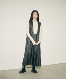 INSIIS | 【emineo × INSIISコラボ】レザーワンピース(ジャンパースカート)