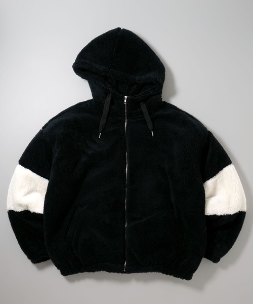Ritzy（リッツィー）の「両面シャギーフリース BIGシルエット ZIPパーカー レディース メンズ（その他アウター・メンズ・ベージュ/ブラック/オフホワイト・MEDIUM/LARGE/X-LARGE）」の12枚目の写真