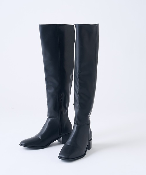 one after another NICE CLAUP(ワンアフターアナザーナイスクラップ)の「ニーハイブーツ(ブーツ・レディース・ブラック・SMALL/MEDIUM/LARGE)」の14枚目の写真