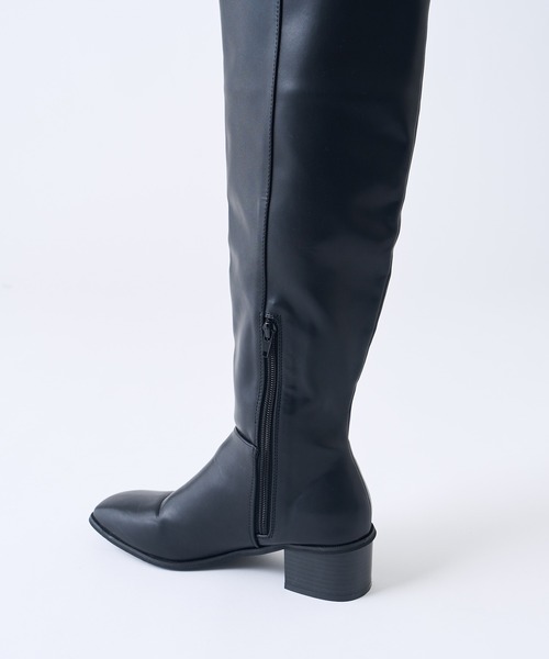 one after another NICE CLAUP(ワンアフターアナザーナイスクラップ)の「ニーハイブーツ(ブーツ・レディース・ブラック・SMALL/MEDIUM/LARGE)」の2枚目の写真