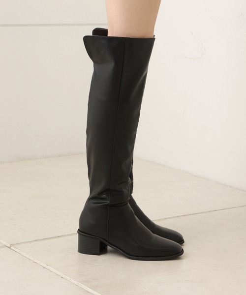 one after another NICE CLAUP(ワンアフターアナザーナイスクラップ)の「ニーハイブーツ(ブーツ・レディース・ブラック・SMALL/MEDIUM/LARGE)」の6枚目の写真