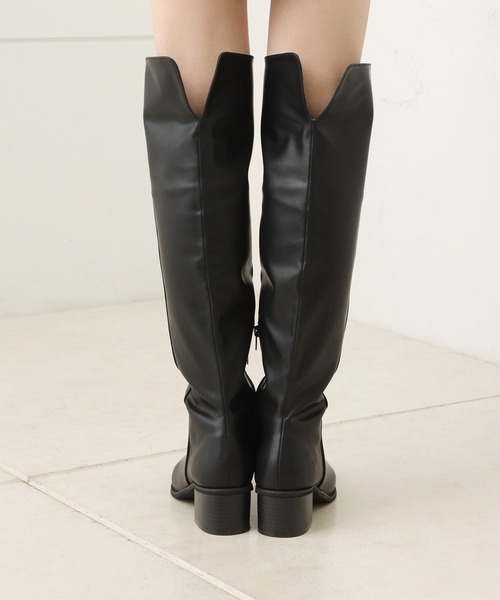 one after another NICE CLAUP(ワンアフターアナザーナイスクラップ)の「ニーハイブーツ(ブーツ・レディース・ブラック・SMALL/MEDIUM/LARGE)」の15枚目の写真