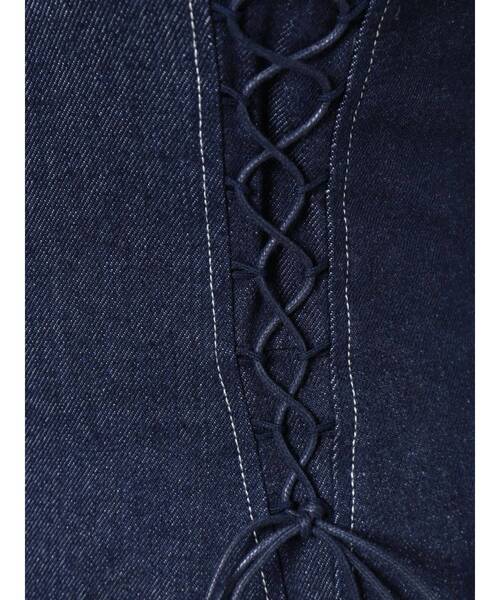 LAGUNAMOON（ラグナムーン）の「レースアップマーメイドデニムワンピース（ワンピース・レディース・インディゴブルー/ブラック/ホワイト・SMALL/MEDIUM）」の20枚目の写真