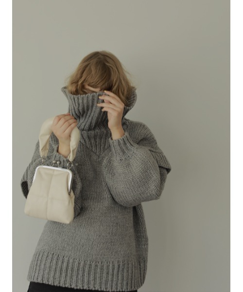 AMAIL（アマイル）の「Bulky wool knit（ニット/セーター・レディース・グレー/カーキ・FREE）」の19枚目の写真