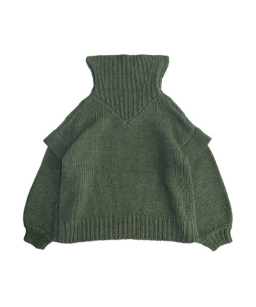 AMAIL（アマイル）の「Bulky wool knit（ニット/セーター・レディース・グレー/カーキ・FREE）」の8枚目の写真