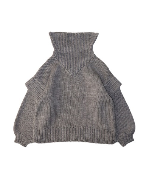 AMAIL（アマイル）の「Bulky wool knit（ニット/セーター・レディース・グレー/カーキ・FREE）」の4枚目の写真