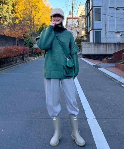 AMAIL（アマイル）の「Bulky wool knit（ニット/セーター・レディース・グレー/カーキ・FREE）」の21枚目の写真