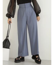 MURUA | ハイウエストベルトワイドパンツ(スラックス)