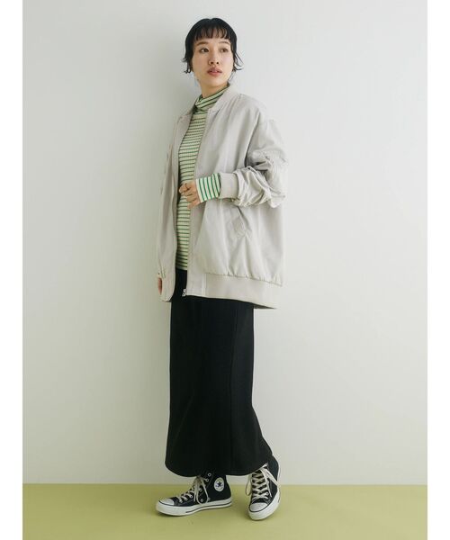CRAFT STANDARD BOUTIQUE（クラフトスタンダードブティック）の「リブロングスカート（スカート・レディース・ベージュ/グリーン/ブラック/グレイッシュベージュ/チャコールグレー/ブルー・M/L）」の18枚目の写真
