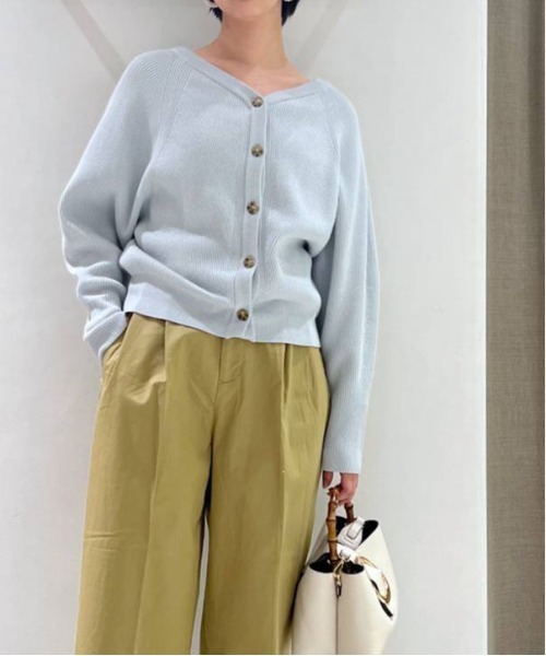 BARNYARDSTORM（バンヤードストーム）の「BARNYARDSTORM / 2WAYドルマンニット（カーディガン/ボレロ・レディース・ホワイト/ブルー/イエロー・1/0）」の3枚目の写真