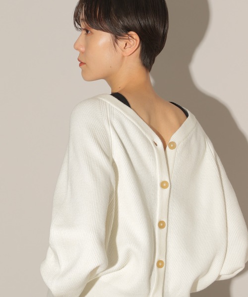 BARNYARDSTORM（バンヤードストーム）の「BARNYARDSTORM / 2WAYドルマンニット（カーディガン/ボレロ・レディース・ホワイト/ブルー/イエロー・1/0）」の6枚目の写真