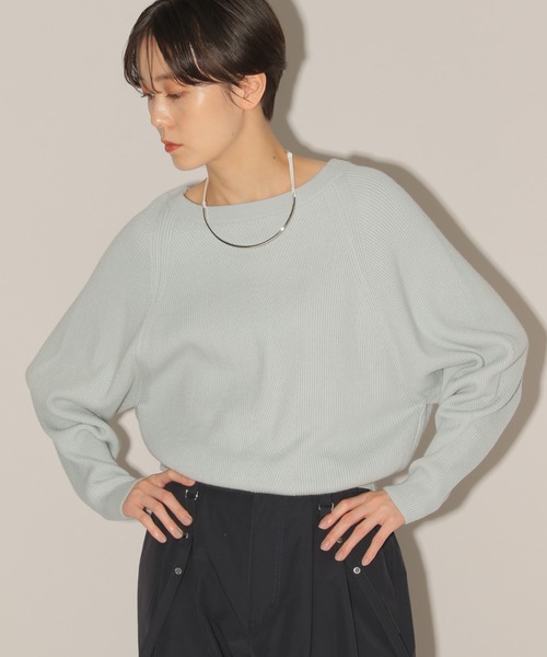 BARNYARDSTORM（バンヤードストーム）の「BARNYARDSTORM / 2WAYドルマンニット（カーディガン/ボレロ・レディース・ホワイト/ブルー/イエロー・1/0）」の9枚目の写真