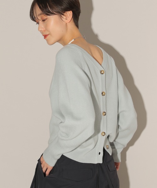 BARNYARDSTORM（バンヤードストーム）の「BARNYARDSTORM / 2WAYドルマンニット（カーディガン/ボレロ・レディース・ホワイト/ブルー/イエロー・1/0）」の10枚目の写真