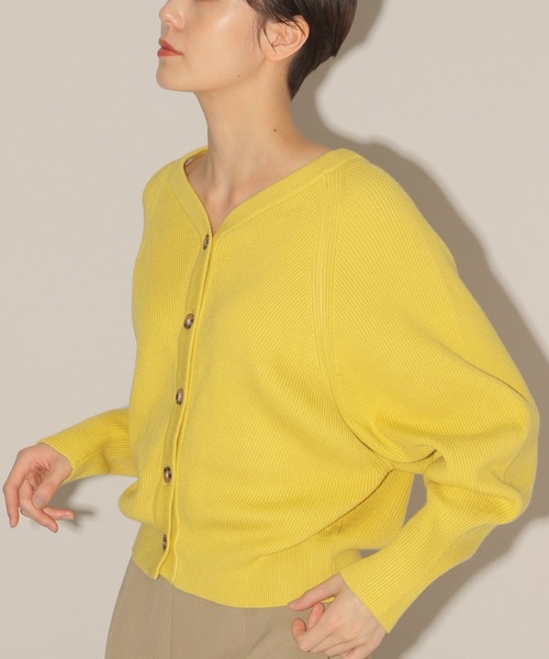 BARNYARDSTORM（バンヤードストーム）の「BARNYARDSTORM / 2WAYドルマンニット（カーディガン/ボレロ・レディース・ホワイト/ブルー/イエロー・1/0）」の12枚目の写真