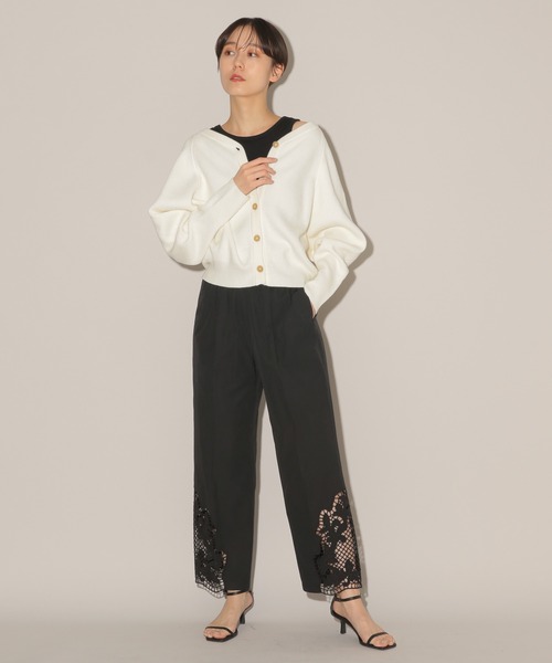 BARNYARDSTORM（バンヤードストーム）の「BARNYARDSTORM / 2WAYドルマンニット（カーディガン/ボレロ・レディース・ホワイト/ブルー/イエロー・1/0）」の17枚目の写真