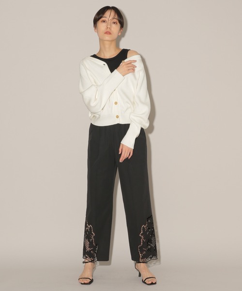 BARNYARDSTORM（バンヤードストーム）の「BARNYARDSTORM / 2WAYドルマンニット（カーディガン/ボレロ・レディース・ホワイト/ブルー/イエロー・1/0）」の18枚目の写真