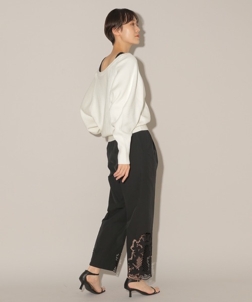 BARNYARDSTORM（バンヤードストーム）の「BARNYARDSTORM / 2WAYドルマンニット（カーディガン/ボレロ・レディース・ホワイト/ブルー/イエロー・1/0）」の19枚目の写真