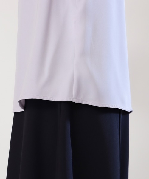 ASTORIA ODIER（アストリアオディール）の「マットサテンボウタイブラウス（シャツ/ブラウス・レディース・ホワイト/パープル/ブラック・MEDIUM）」の9枚目の写真