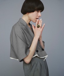 Ray BEAMS | Ray BEAMS / ハーフスリーブ クロップド ジャケット(テーラードジャケット)