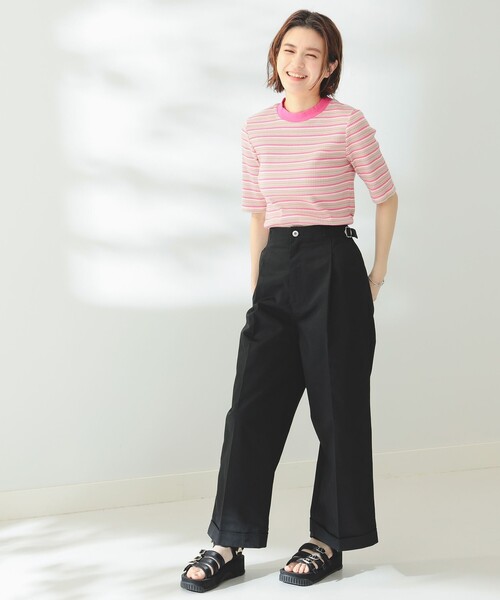 B:MING by BEAMS（ビーミングバイビームス）の「UNIVERSAL OVERALL × B:MING by BEAMS/ 別注 ワイドパンツ（その他パンツ・レディース・ホワイト/ライトブルー/ブラック・MEDIUM/SMALL）」の7枚目の写真