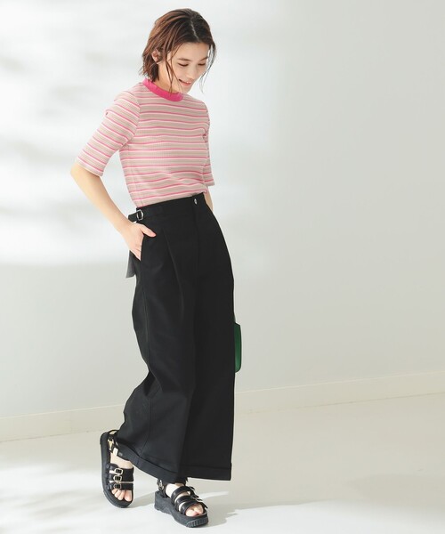 B:MING by BEAMS（ビーミングバイビームス）の「UNIVERSAL OVERALL × B:MING by BEAMS/ 別注 ワイドパンツ（その他パンツ・レディース・ホワイト/ライトブルー/ブラック・MEDIUM/SMALL）」の8枚目の写真