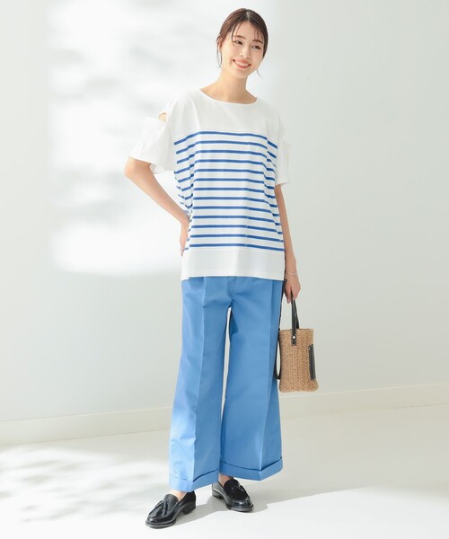 B:MING by BEAMS（ビーミングバイビームス）の「UNIVERSAL OVERALL × B:MING by BEAMS/ 別注 ワイドパンツ（その他パンツ・レディース・ホワイト/ライトブルー/ブラック・MEDIUM/SMALL）」の10枚目の写真