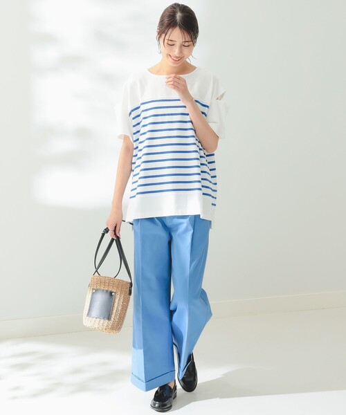 B:MING by BEAMS（ビーミングバイビームス）の「UNIVERSAL OVERALL × B:MING by BEAMS/ 別注 ワイドパンツ（その他パンツ・レディース・ホワイト/ライトブルー/ブラック・MEDIUM/SMALL）」の11枚目の写真