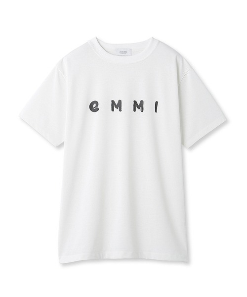 emmi（エミ）の「【emmi yoga】ECOemmiロゴT-shirts（Tシャツ/カットソー・レディース・ホワイト/ブルー/ベージュ/ブラック・FREE）」の5枚目の写真