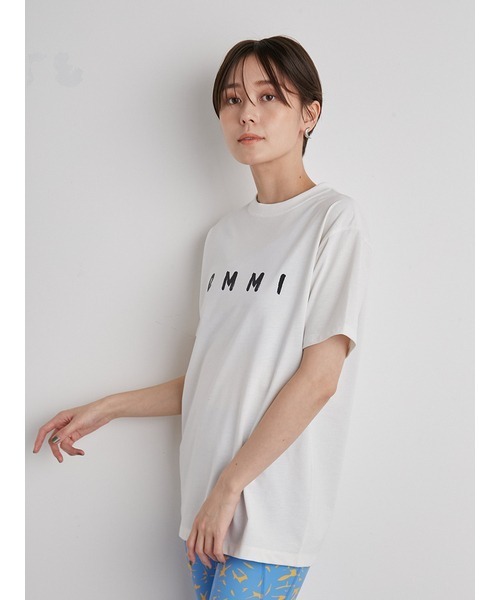 emmi（エミ）の「【emmi yoga】ECOemmiロゴT-shirts（Tシャツ/カットソー・レディース・ホワイト/ブルー/ベージュ/ブラック・FREE）」の9枚目の写真