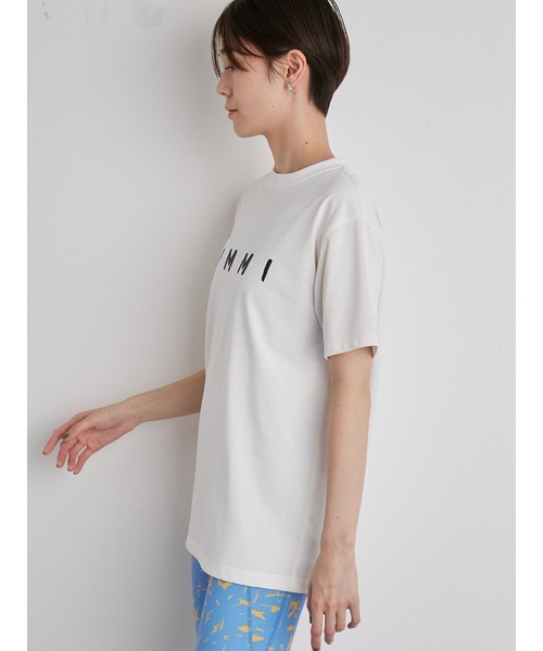 emmi（エミ）の「【emmi yoga】ECOemmiロゴT-shirts（Tシャツ/カットソー・レディース・ホワイト/ブルー/ベージュ/ブラック・FREE）」の8枚目の写真
