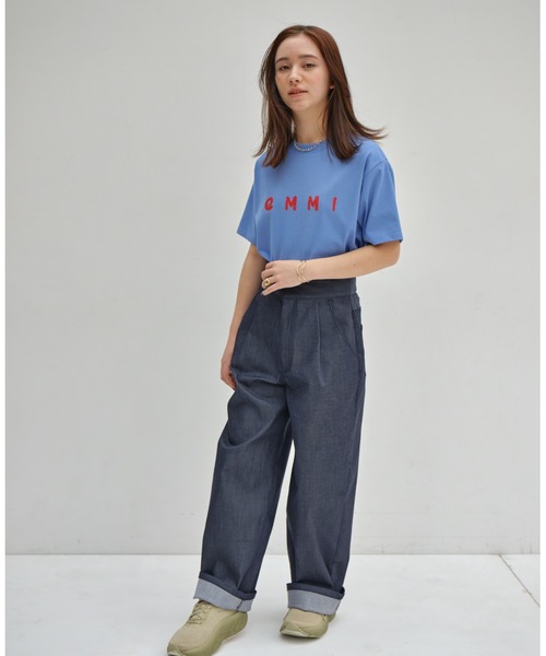 emmi（エミ）の「【emmi yoga】ECOemmiロゴT-shirts（Tシャツ/カットソー・レディース・ホワイト/ブルー/ベージュ/ブラック・FREE）」の13枚目の写真