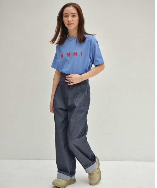 emmi（エミ）の「【emmi yoga】ECOemmiロゴT-shirts（Tシャツ/カットソー・レディース・ホワイト/ブルー/ベージュ/ブラック・FREE）」の14枚目の写真
