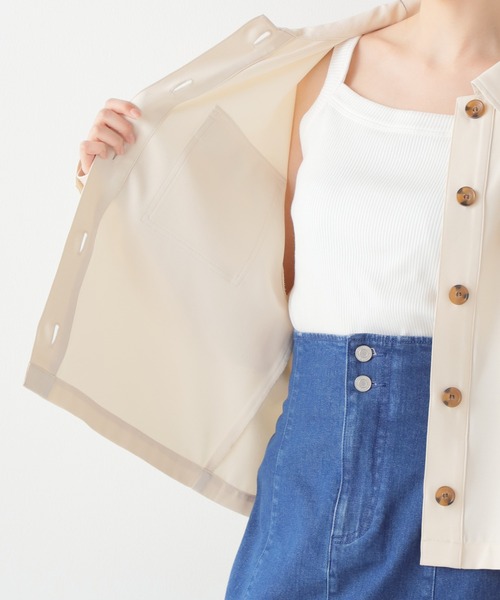 Honeys(ハニーズ)の「ミリタリージャケット(ミリタリージャケット・レディース・スミクロ/アイボリー/カーキ/グレイッシュベージュ・S/M/L)」の5枚目の写真