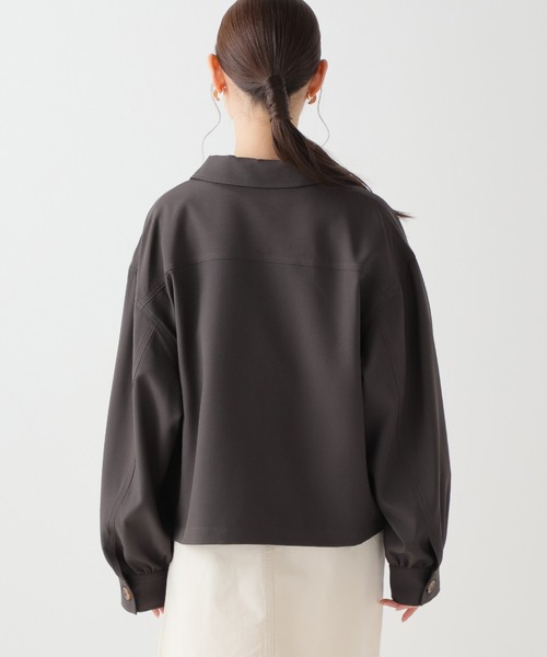 Honeys(ハニーズ)の「ミリタリージャケット(ミリタリージャケット・レディース・スミクロ/アイボリー/カーキ/グレイッシュベージュ・S/M/L)」の18枚目の写真