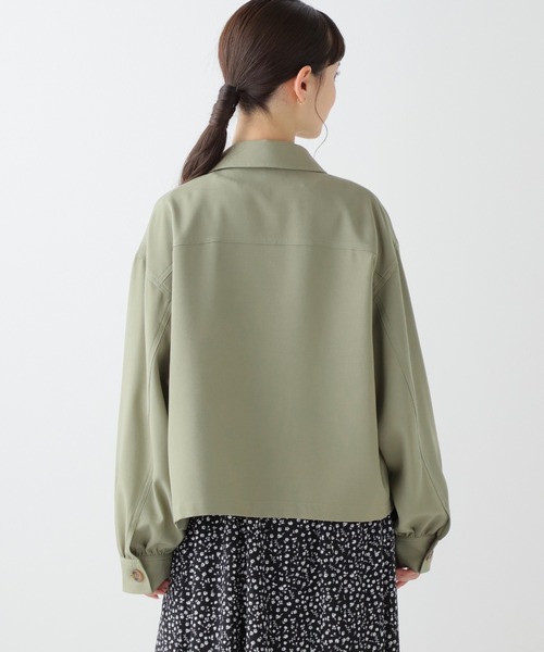 Honeys(ハニーズ)の「ミリタリージャケット(ミリタリージャケット・レディース・スミクロ/アイボリー/カーキ/グレイッシュベージュ・S/M/L)」の14枚目の写真