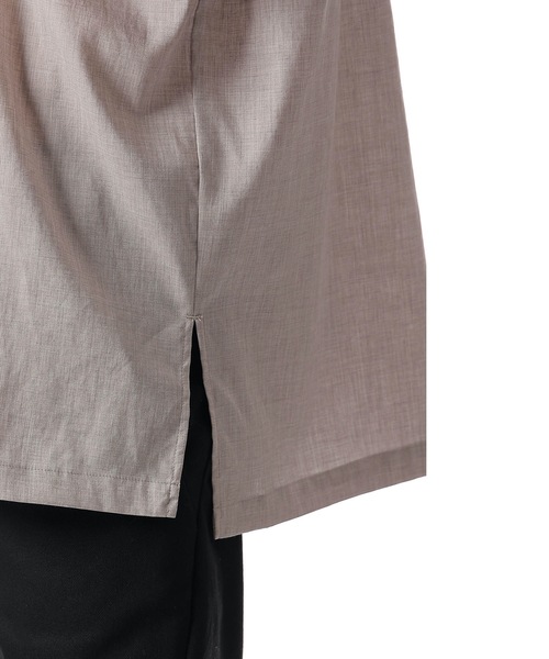 ATTACHMENT(アタッチメント)の「PE/LI オープンカラー S/S シャツPE/LI POPLIN OPEN COLLAR S/S SHIRT(シャツ/ブラウス・メンズ・ライトグレー/スモークピンク/ブラック/ダークグレー・1/2/3)」の8枚目の写真
