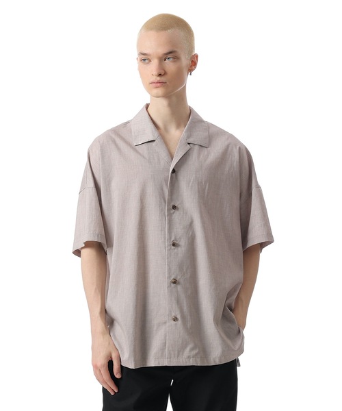 ATTACHMENT(アタッチメント)の「PE/LI オープンカラー S/S シャツPE/LI POPLIN OPEN COLLAR S/S SHIRT(シャツ/ブラウス・メンズ・ライトグレー/スモークピンク/ブラック/ダークグレー・1/2/3)」の12枚目の写真