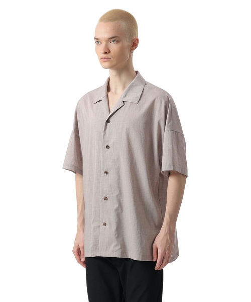 ATTACHMENT(アタッチメント)の「PE/LI オープンカラー S/S シャツPE/LI POPLIN OPEN COLLAR S/S SHIRT(シャツ/ブラウス・メンズ・ライトグレー/スモークピンク/ブラック/ダークグレー・1/2/3)」の11枚目の写真