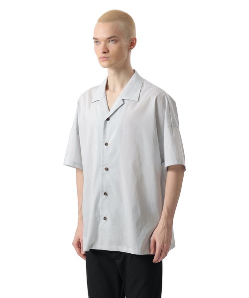 ATTACHMENT(アタッチメント)の「PE/LI オープンカラー S/S シャツPE/LI POPLIN OPEN COLLAR S/S SHIRT(シャツ/ブラウス・メンズ・ライトグレー/スモークピンク/ブラック/ダークグレー・1/2/3)」の10枚目の写真