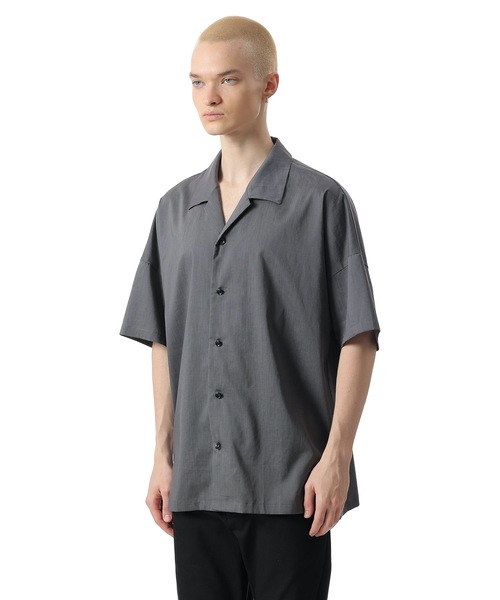 ATTACHMENT(アタッチメント)の「PE/LI オープンカラー S/S シャツPE/LI POPLIN OPEN COLLAR S/S SHIRT(シャツ/ブラウス・メンズ・ライトグレー/スモークピンク/ブラック/ダークグレー・1/2/3)」の9枚目の写真