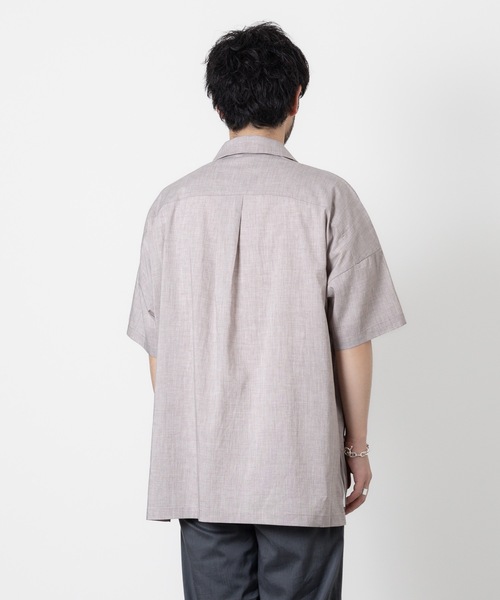 ATTACHMENT(アタッチメント)の「PE/LI オープンカラー S/S シャツPE/LI POPLIN OPEN COLLAR S/S SHIRT(シャツ/ブラウス・メンズ・ライトグレー/スモークピンク/ブラック/ダークグレー・1/2/3)」の20枚目の写真
