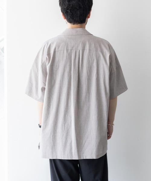ATTACHMENT(アタッチメント)の「PE/LI オープンカラー S/S シャツPE/LI POPLIN OPEN COLLAR S/S SHIRT(シャツ/ブラウス・メンズ・ライトグレー/スモークピンク/ブラック/ダークグレー・1/2/3)」の15枚目の写真
