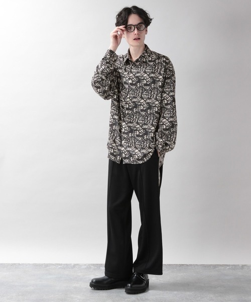 RAGEBLUE(レイジブルー)の「ラグイージー/総柄デザインシャツ(シャツ/ブラウス・メンズ・ダークグリーン/ブラック/ホワイト/ブラウン・MEDIUM/LARGE)」の11枚目の写真