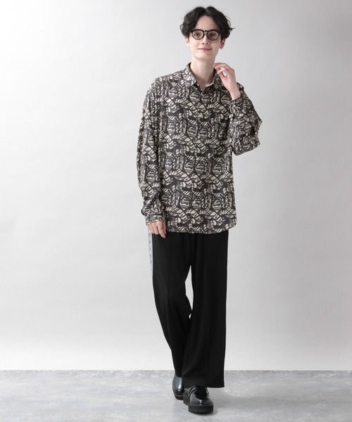 RAGEBLUE(レイジブルー)の「ラグイージー/総柄デザインシャツ(シャツ/ブラウス・メンズ・ダークグリーン/ブラック/ホワイト/ブラウン・MEDIUM/LARGE)」の12枚目の写真