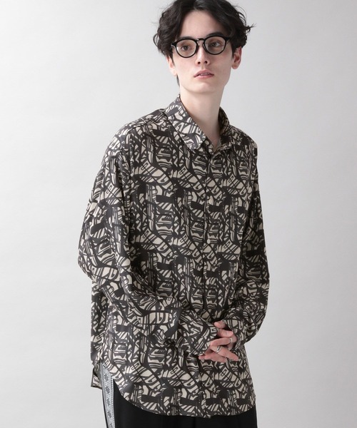 RAGEBLUE(レイジブルー)の「ラグイージー/総柄デザインシャツ(シャツ/ブラウス・メンズ・ダークグリーン/ブラック/ホワイト/ブラウン・MEDIUM/LARGE)」の13枚目の写真